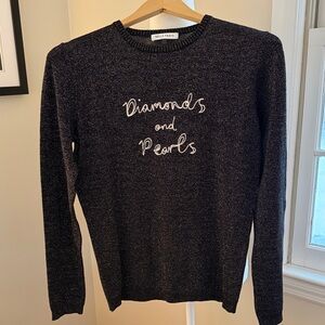 BELLA FREUD “Diamonds and Pearls” Sparkly Statement Sweater Size Medium